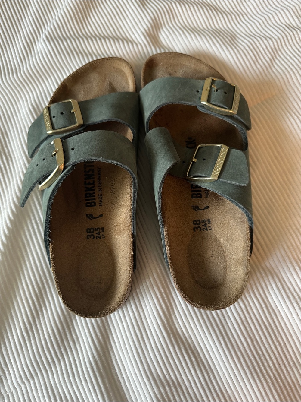 Birkenstock Arizona Double Strap Sandals - Olive - Picture 2 of 3